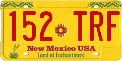 NM license plate 152TRF