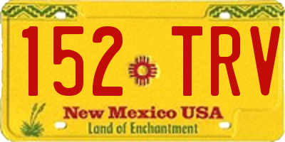 NM license plate 152TRV