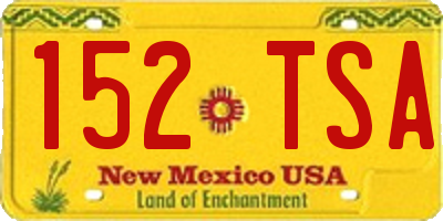 NM license plate 152TSA