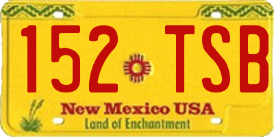 NM license plate 152TSB