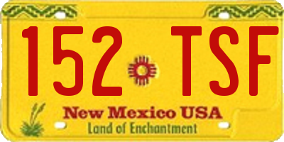 NM license plate 152TSF