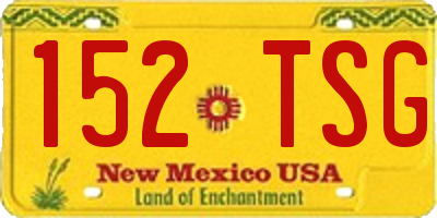NM license plate 152TSG