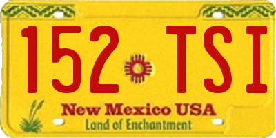 NM license plate 152TSI
