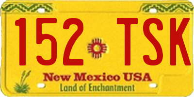 NM license plate 152TSK