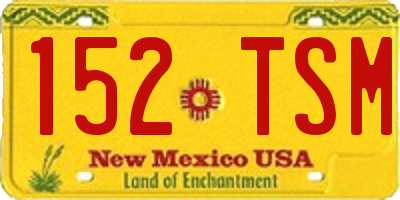 NM license plate 152TSM