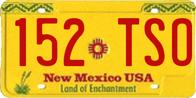 NM license plate 152TSO