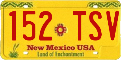 NM license plate 152TSV
