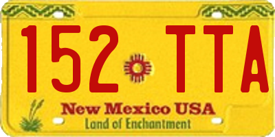 NM license plate 152TTA