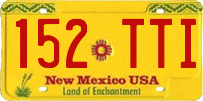 NM license plate 152TTI