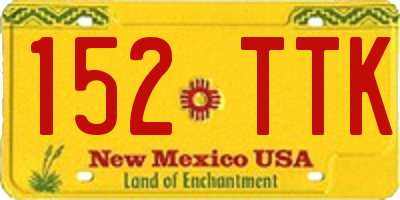 NM license plate 152TTK