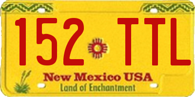 NM license plate 152TTL