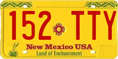 NM license plate 152TTY