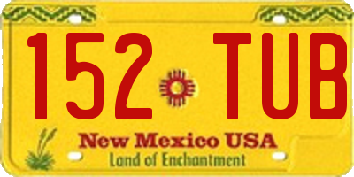 NM license plate 152TUB