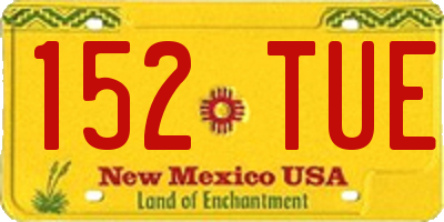NM license plate 152TUE