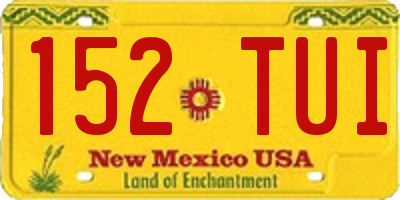 NM license plate 152TUI