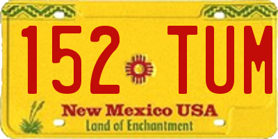 NM license plate 152TUM