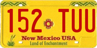 NM license plate 152TUU