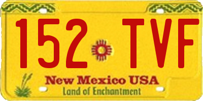 NM license plate 152TVF