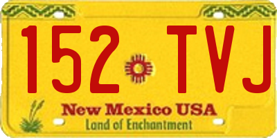NM license plate 152TVJ