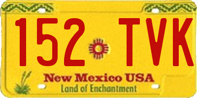 NM license plate 152TVK