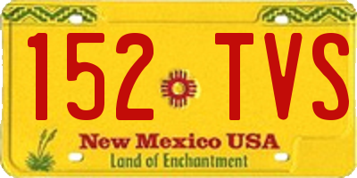 NM license plate 152TVS