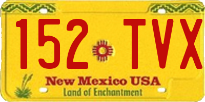 NM license plate 152TVX