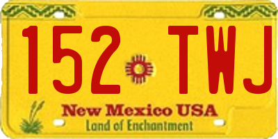 NM license plate 152TWJ