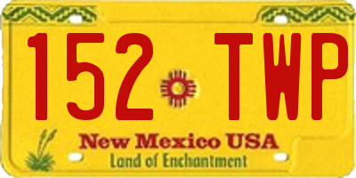 NM license plate 152TWP