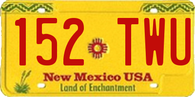 NM license plate 152TWU