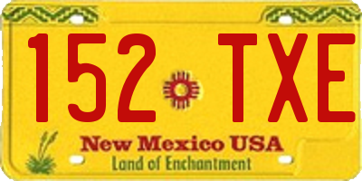 NM license plate 152TXE