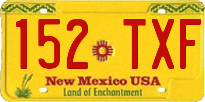NM license plate 152TXF