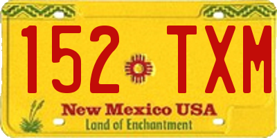 NM license plate 152TXM