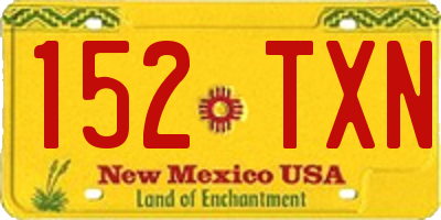 NM license plate 152TXN