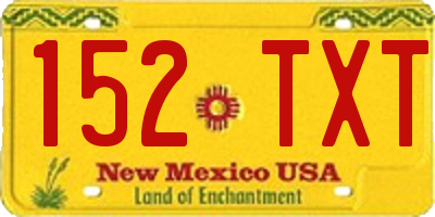 NM license plate 152TXT