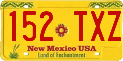 NM license plate 152TXZ