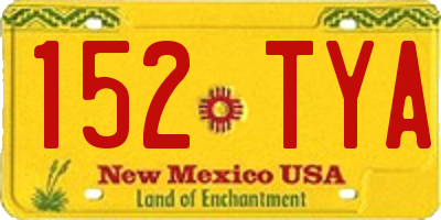 NM license plate 152TYA