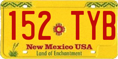 NM license plate 152TYB