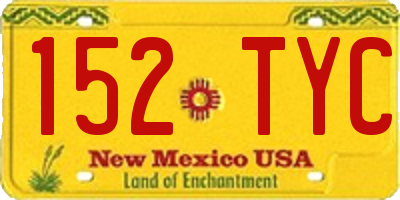 NM license plate 152TYC