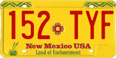NM license plate 152TYF