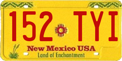 NM license plate 152TYI