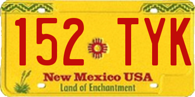 NM license plate 152TYK