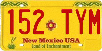 NM license plate 152TYM