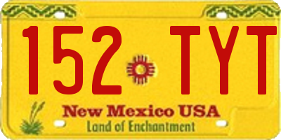NM license plate 152TYT
