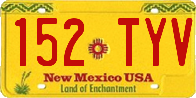 NM license plate 152TYV