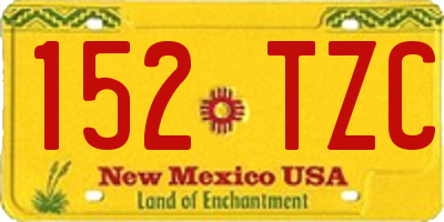 NM license plate 152TZC