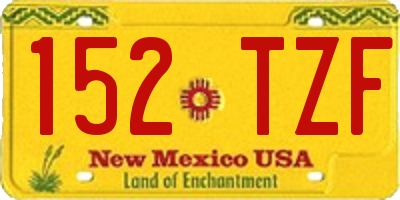 NM license plate 152TZF