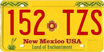 NM license plate 152TZS