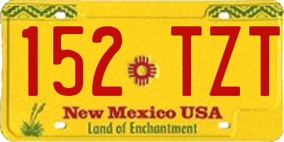 NM license plate 152TZT