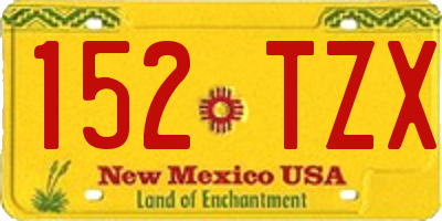 NM license plate 152TZX