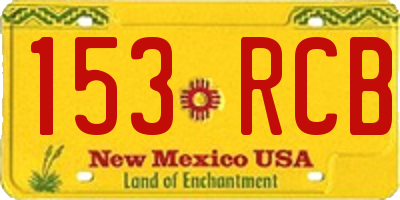 NM license plate 153RCB
